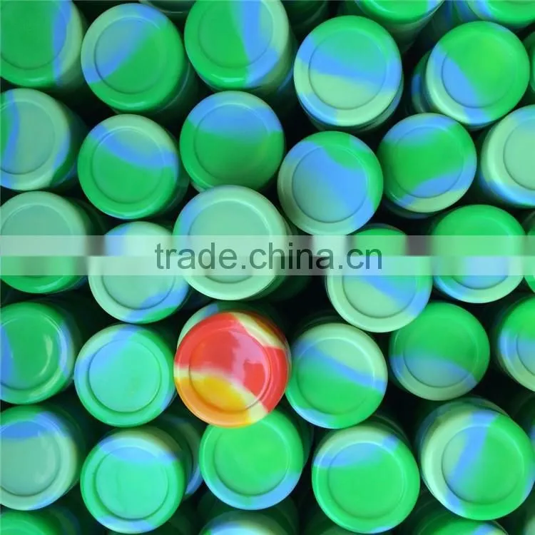 Non-Stick Stackable Silicone Concentrate Container Dabs Wax Bho,Rasta Silicone Jars Container, Silicone Container Jars Dab