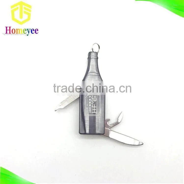Bottle Shapee Keychain Knife For Promotion Gift
