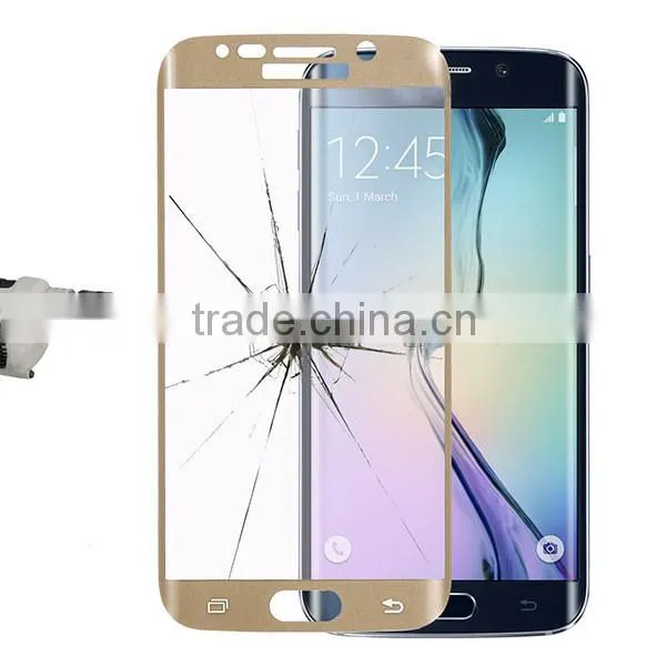 Gold 3D Curved Screen protector S6 Edge Plus Tempered Glass 9H