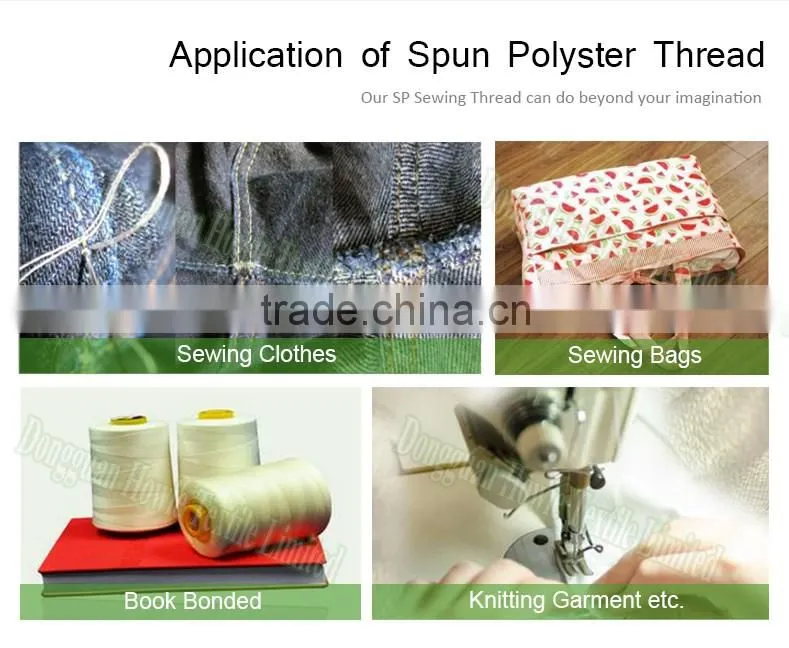 Ningbo China wholesale 40/2 100% spun polyester sewing thread