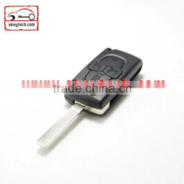 Okeytech Peugeot key cover Peugeot 307 4 button remote flip key for key cover peugeot 307