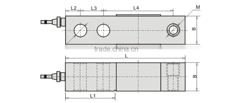 GSB204 1 ton shear beam load cell with feet