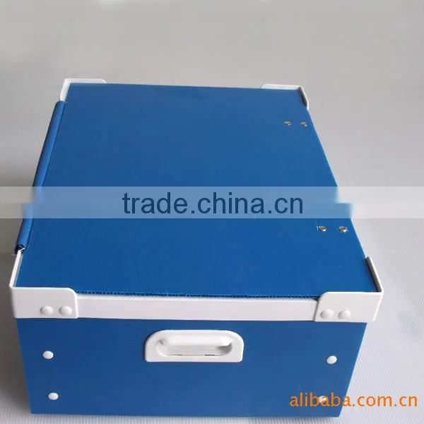Foldable Corrugated Plastic Storage Box with Lid