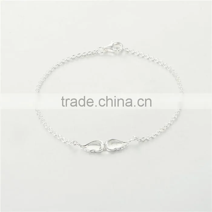 Silver Bracelet Wholesale Factory Price Angel Wing Bracelet BR002-21