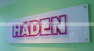 high quality white acrylic indicator lighting with red letters