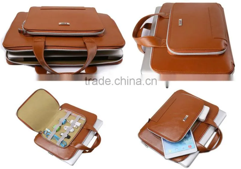 BUBM 2016 Warterproof Laptop Case coffee color Sleeve Bag For 11 12 13 15 inch