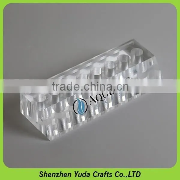 custom finished CNC lasering clear acrylic block engineering acrylic CNC machining service