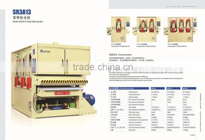 1300mm 4ft High-duty double sides sanding machine sander machinery/sander/woodworking machine
