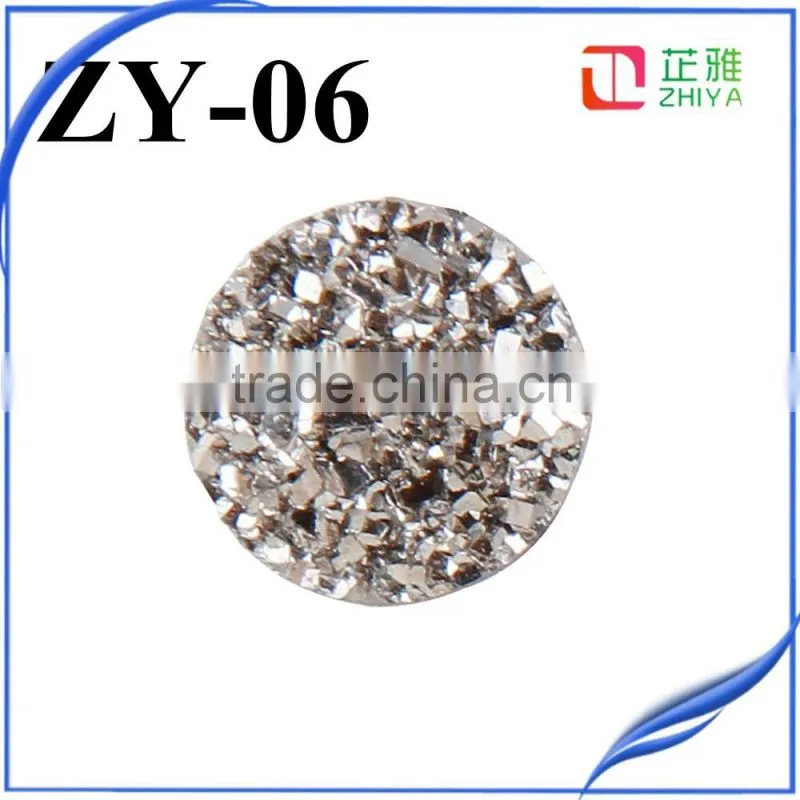 Druzy stone fancy round cabochon ,High Quality Coated Drusy in round Shape