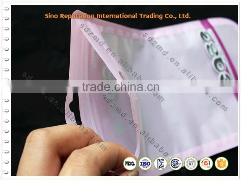 Wholesale plastic bag for cellphone with zipper / header / hanging hole made in china