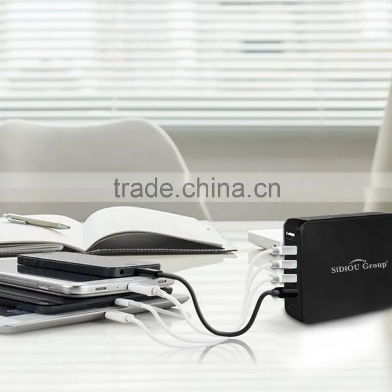 Sidiou Group PowerPort 6 35W 6-port USB charger with 1 type-C charge port Support tablet PC and mobile phone charging