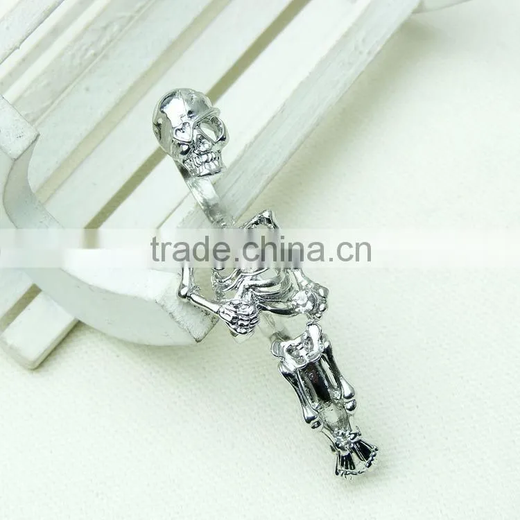 Jewellery gold human skeleton wedding rings
