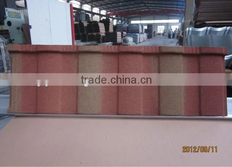 Beautiful Stone coated metal roof tile-light weight roofing materials for oversea market