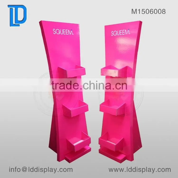 Pop up Cardboard Display stand with pockets