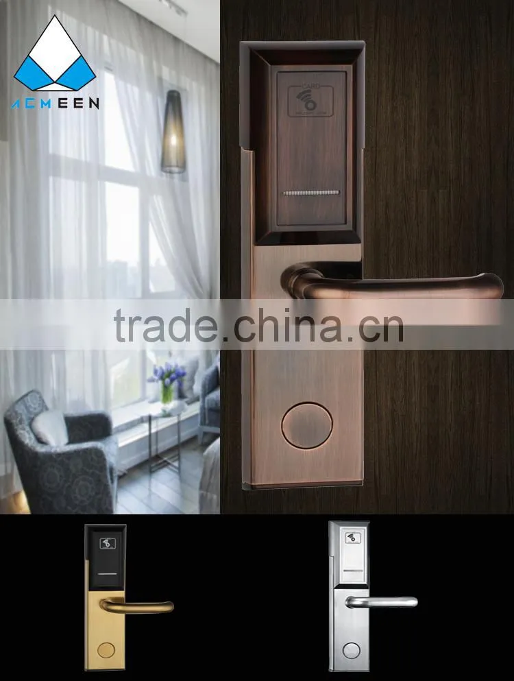 red bronze intelligent electronic card door lock