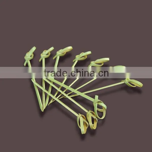 Natural bamboo skewer with knot skewer
