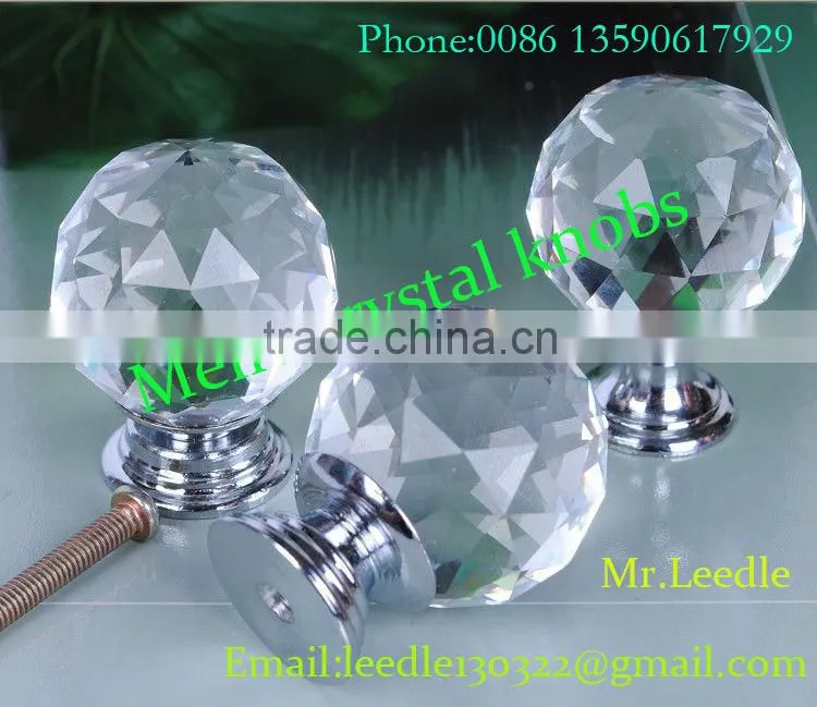 2016 furniture hardware kitchen cabinet drawer fancy K9 glass crystal knobs