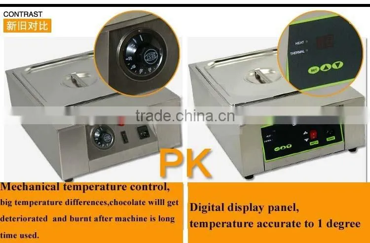 size:36*33*12CM one lattice Electric small chocolate tempering machine with CE ROHS certification, machine to melt chocolate