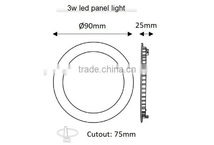 3w led kitchen light / Ceiling led lamp / Round led downlight energy saving products