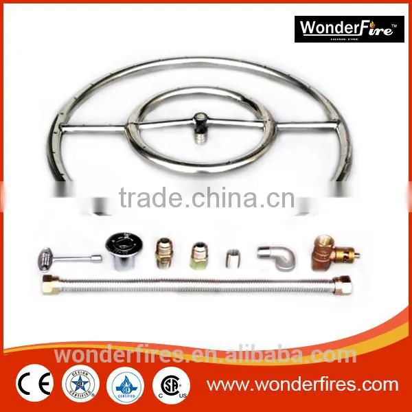 6" 12" 18" 24" 30" 36" Stainless Steel Fire Pit Burner Ring KIT Natural gas