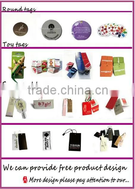 Colour printing garment custom new hang tag label sticker