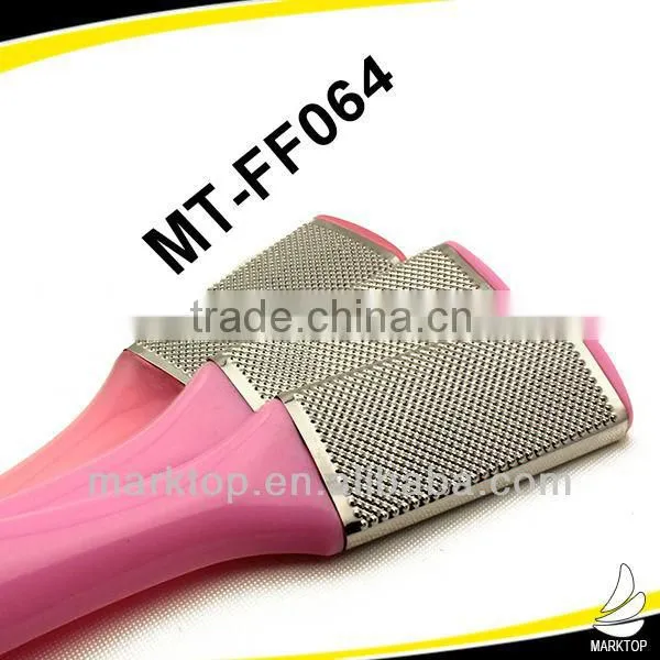 Good quality pink glass curve handle foot file