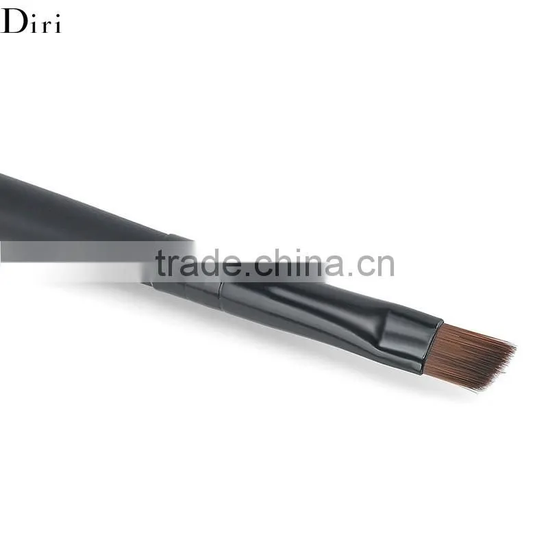 Angled shape pony hair eye shadow makeup brush black color