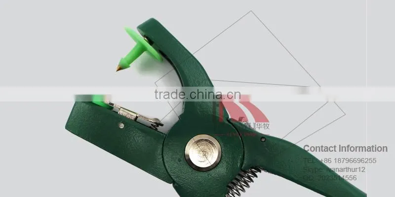 animal ear tag 30*30 mm green TPU ear tag for pig sheep goat