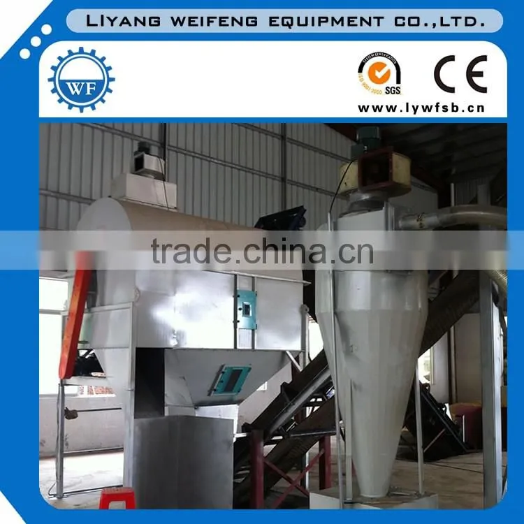 cylinder drum precleaner for sawdust wood chips