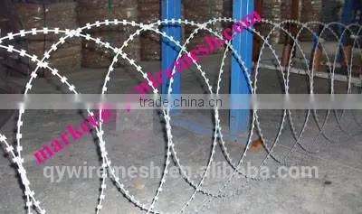 Iron Wire Material and Barbed Wire Coil Type razor barbed wire