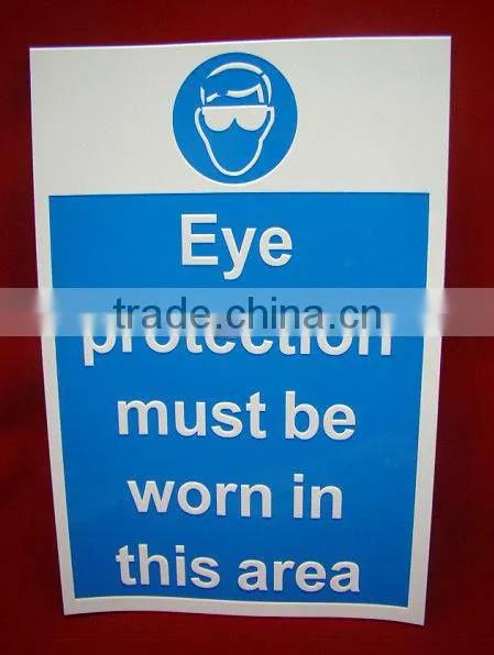 High quality custom self adhesive pvc safety sign sticker