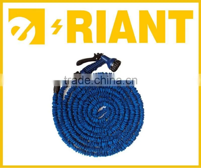 Domestic garden tools latex / TPR garden expandable hose with functional sprayer