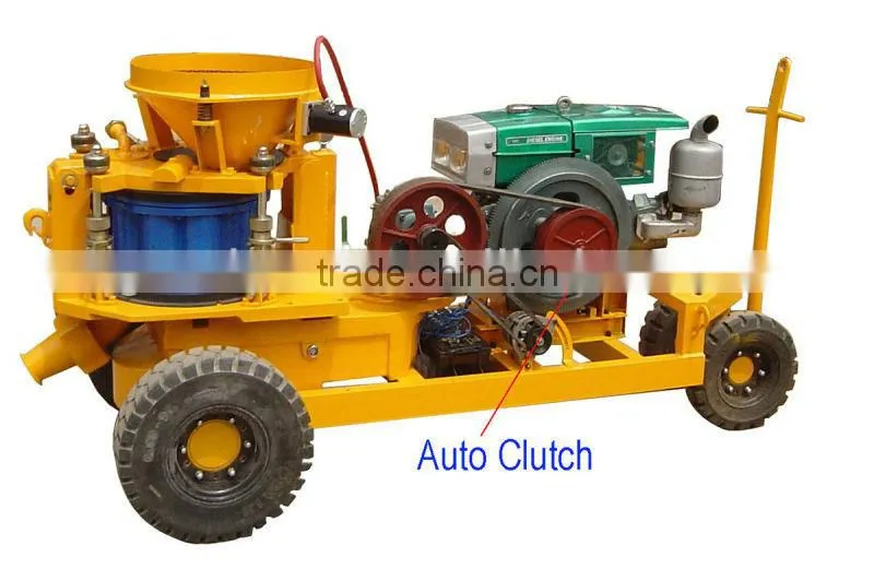 GZ-9 output 9m3/h diesel drive dry mix shotcrete machine