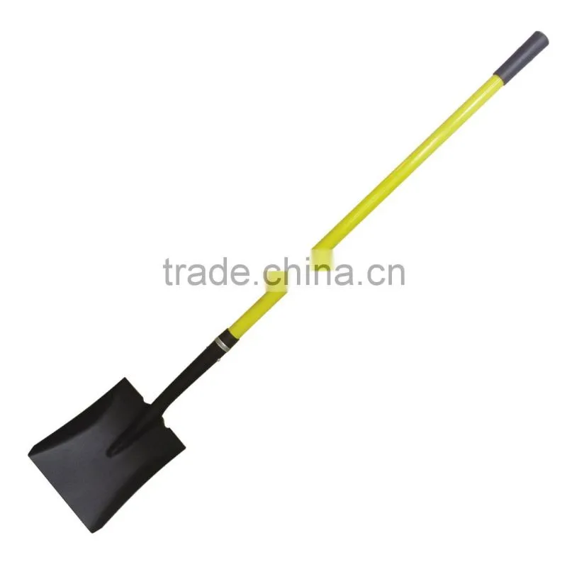 mini square carbon steel snow shovel with fiberglass handle