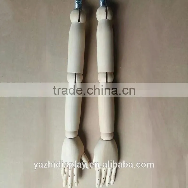 White wooden mannequin arm use for dress form