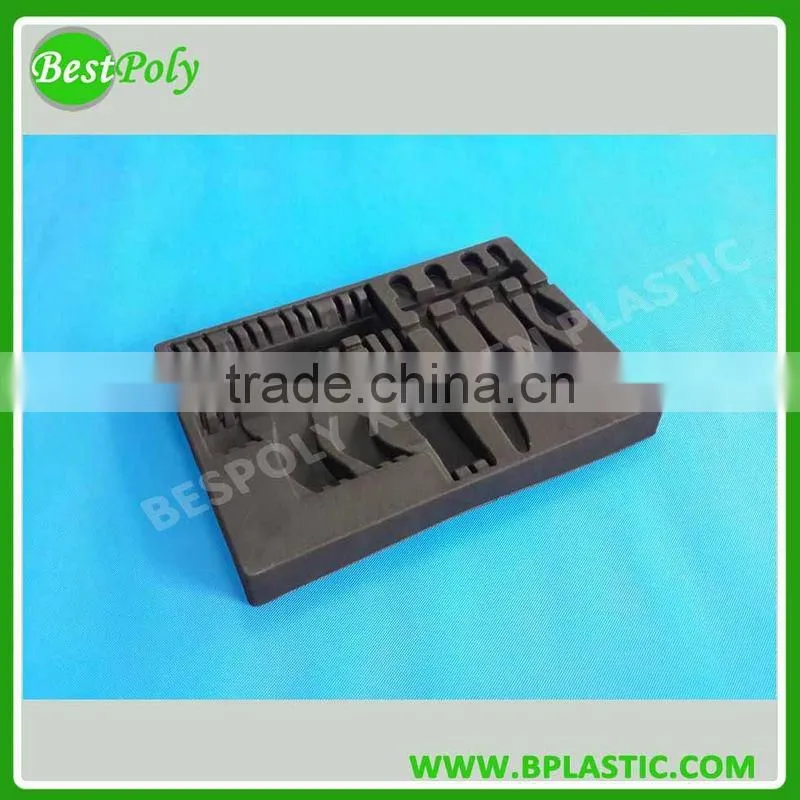 tableware Use and Blister Process Type Flocking vac tray for tableware