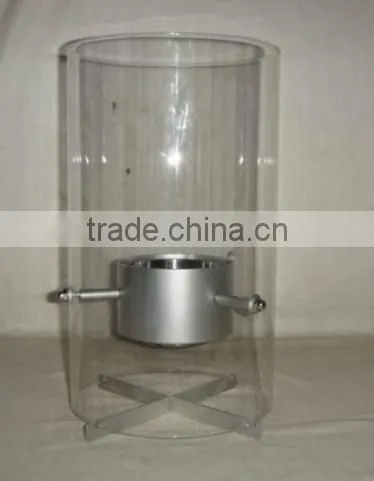 free standing round glass bio ethanol fireplace