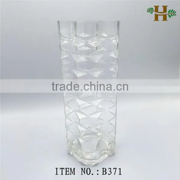 square shaped cheap crystal floor vase