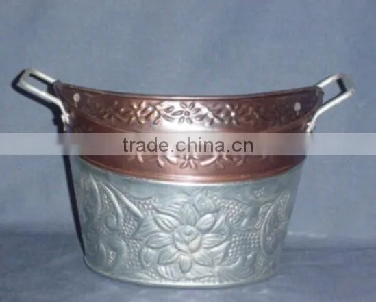 Galvanised Iron Bucket with wooden Handle knob type