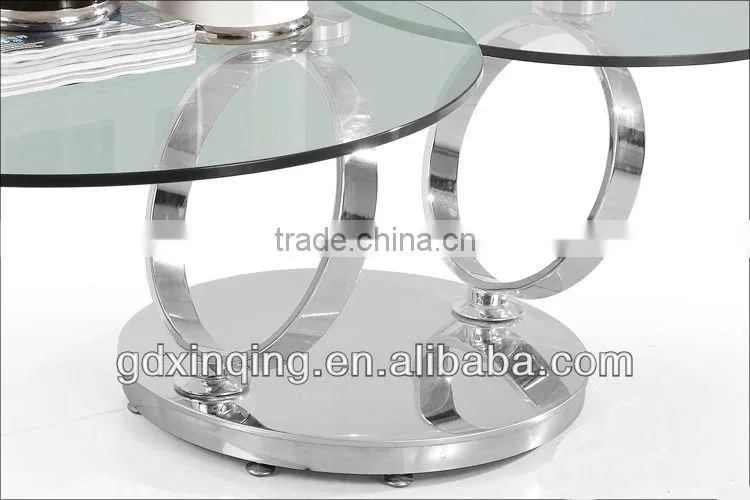 rotating glass coffee table- C96