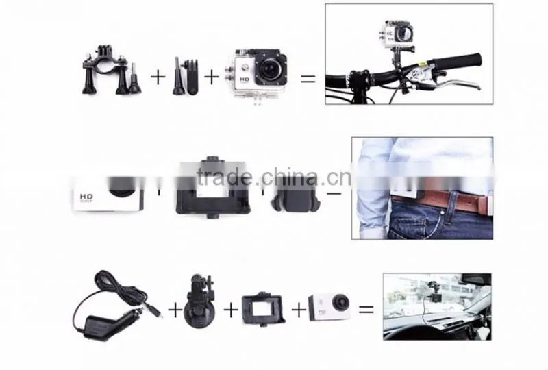 Factory Supply SJ4000 Waterproof Sport Camera Recorder For many kinds of Sports