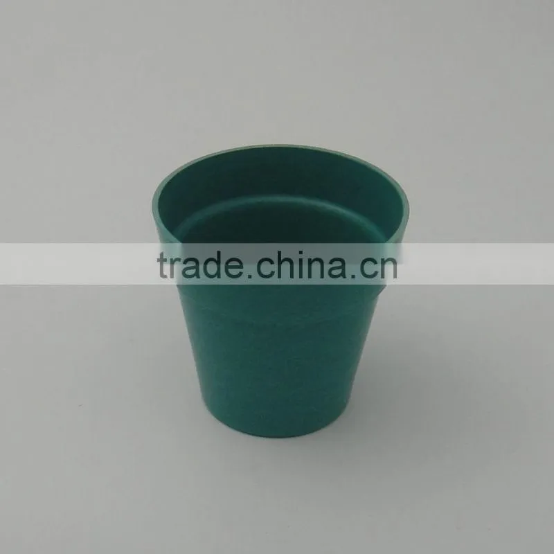 Eco-friendly biodegradable bamboo fiber flowerpot/planter/container with tray
