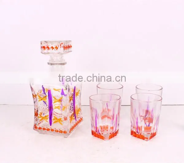 transparent glass water bottle with buckle