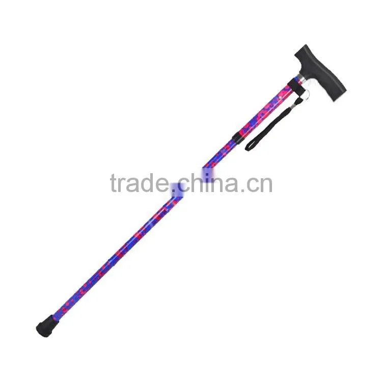 Foldable walk cane, portable walking stick for old, PP especial handle, SZ17019F