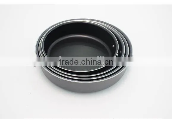 4pcs colorful high quality big round aluminum bakeware set