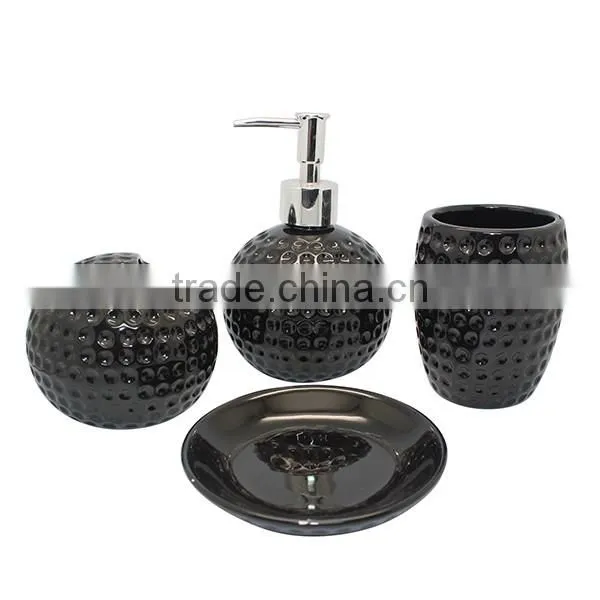 Novel and eco-friendly dinas 6 Piece Bathroom Accessory Holder , Soap Pump , Tray , Toothbrush