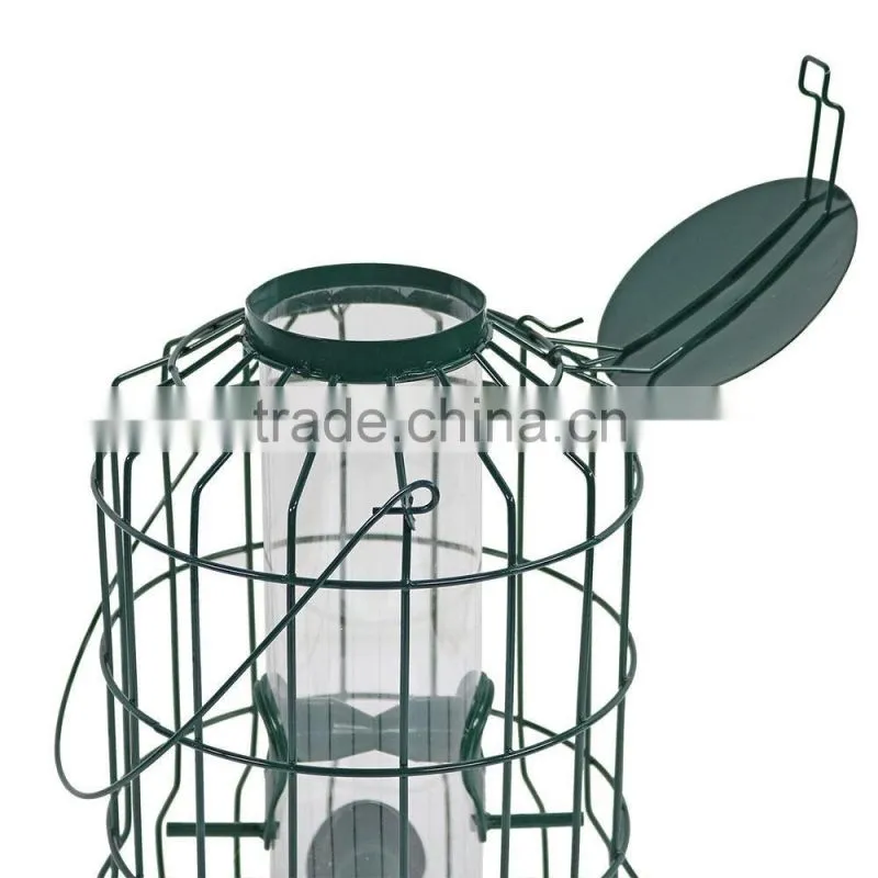NEW Outdoor 10 Inch Green 4-Peg Squirrel-Proof Wild Bird Feeders