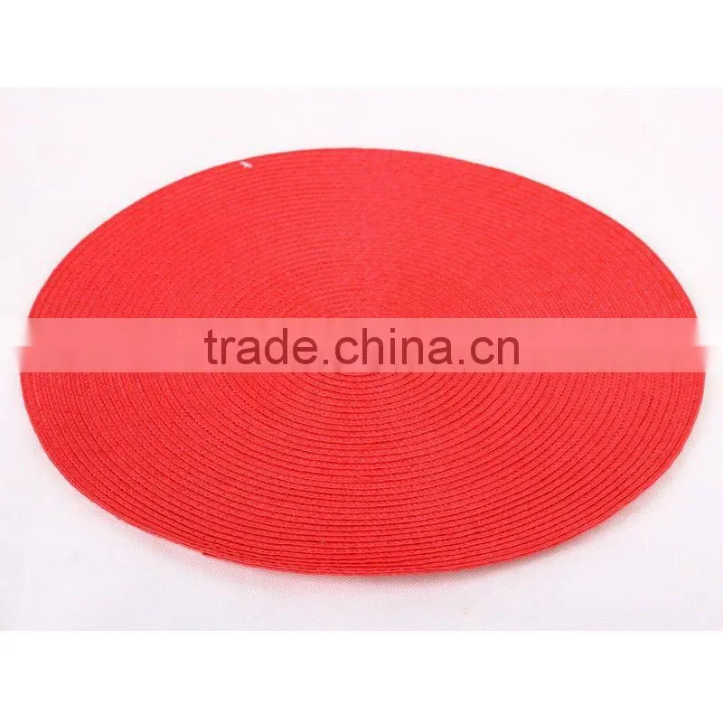 red placemats/round pp placemats/tablemat for dinner set