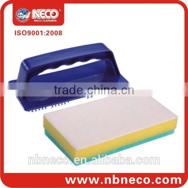 sponge brush with scrubber