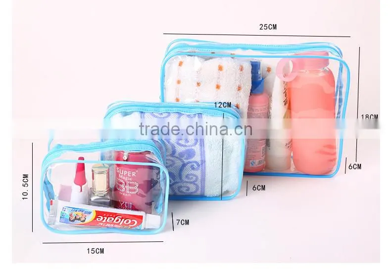 Candy clear pvc storage bag for toiletry